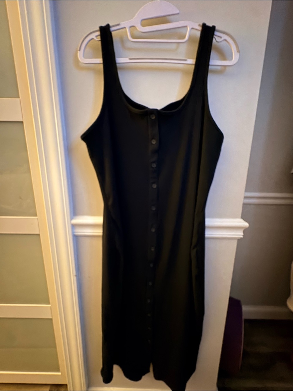 Target Black Button-Front Midi Tank Dress